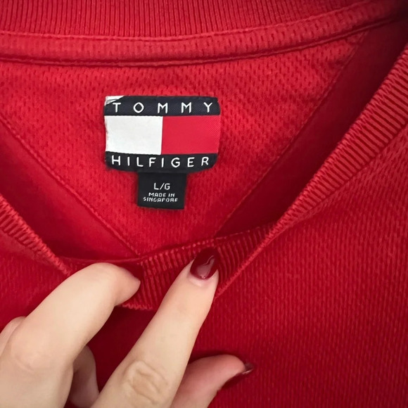 Y2K Tommy Hilfiger Logo Tee L - Picture 3 of 4